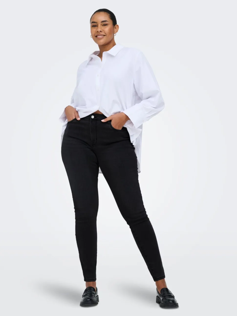 CARALLY Middels høy midje Skinny Fit Jeans