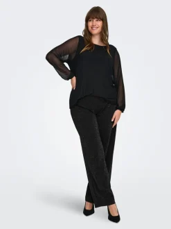CARALYA Wide Leg Fit Bukser med vide ben