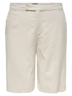 CARCARO Høy midje Regular Fit Lin Bermudashorts