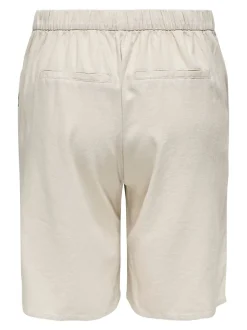 CARCARO Høy midje Regular Fit Lin Bermudashorts