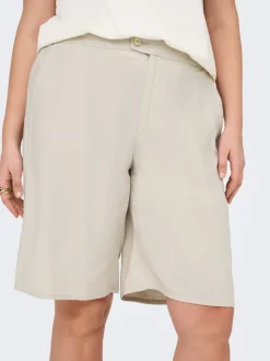 CARCARO Høy midje Regular Fit Lin Bermudashorts