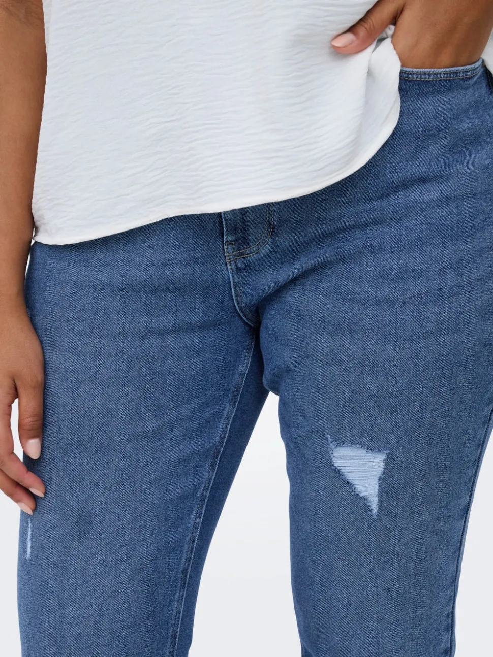 CARCATWALK Høy midje Mom Fit Ankellengde Jeans