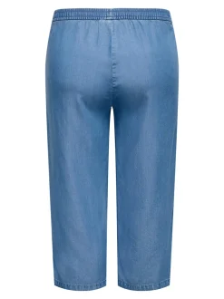CARCHARIS Cropped Fit Bukser med vide ben