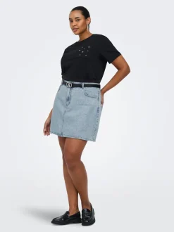 CAREDEN Denim Denimskjørt Kort skjørt