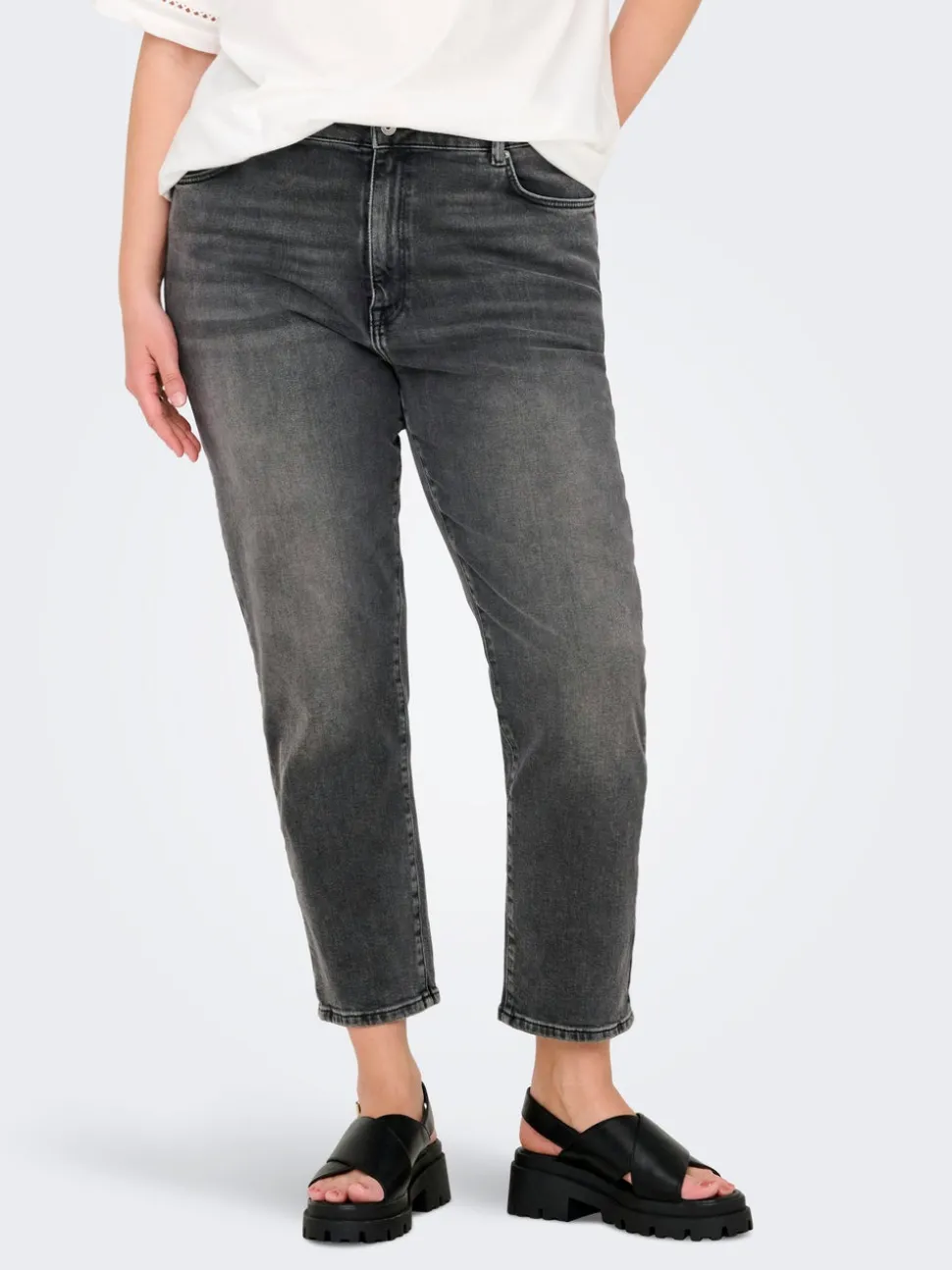 CAREMILY Høy midje Straight Fit Jeans