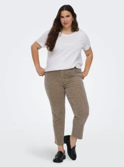 CAREMILY Høy midje Straight Fit Ankellengde Jeans