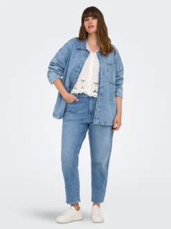 CAREMILY Høy midje Straight Fit Jeans
