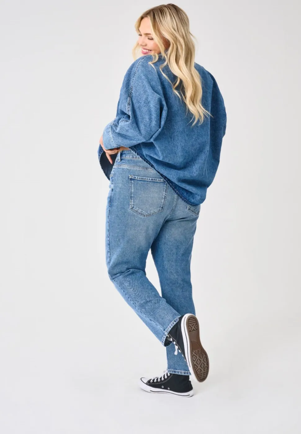 CAREMILY Høy midje Straight Fit Jeans