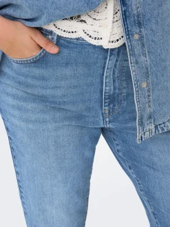CAREMILY Høy midje Straight Fit Jeans