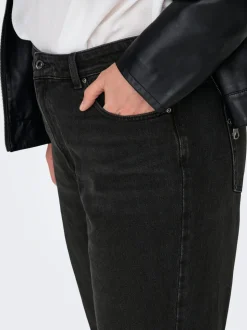 CAREMILY Høy midje Straight Fit Ankellengde Jeans