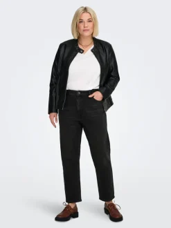 CAREMILY Høy midje Straight Fit Ankellengde Jeans