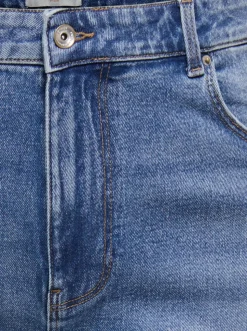 CAREMILY Høy midje Straight Fit Ankellengde Jeans
