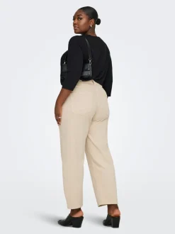 CARFRANKIE Høy midje Barrel-passform Ankellengde Jeans