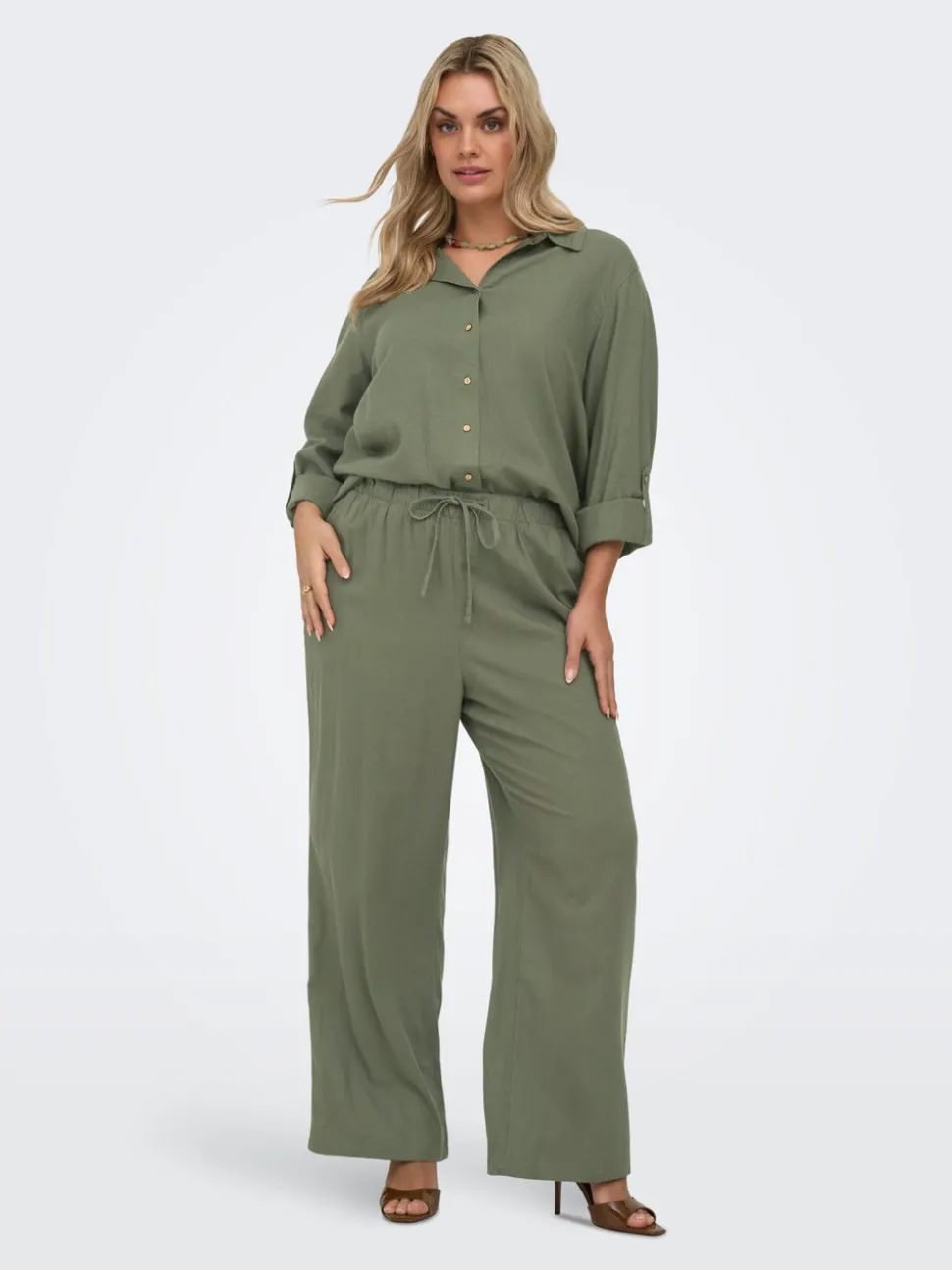 CARGOA Straight Fit Lin Bukser