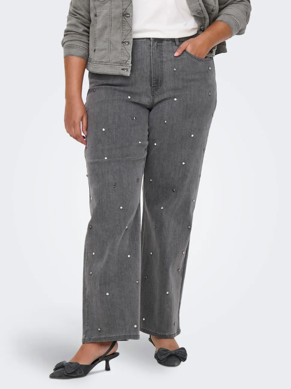 CARHOPE Høy midje Wide Leg Fit Jeans