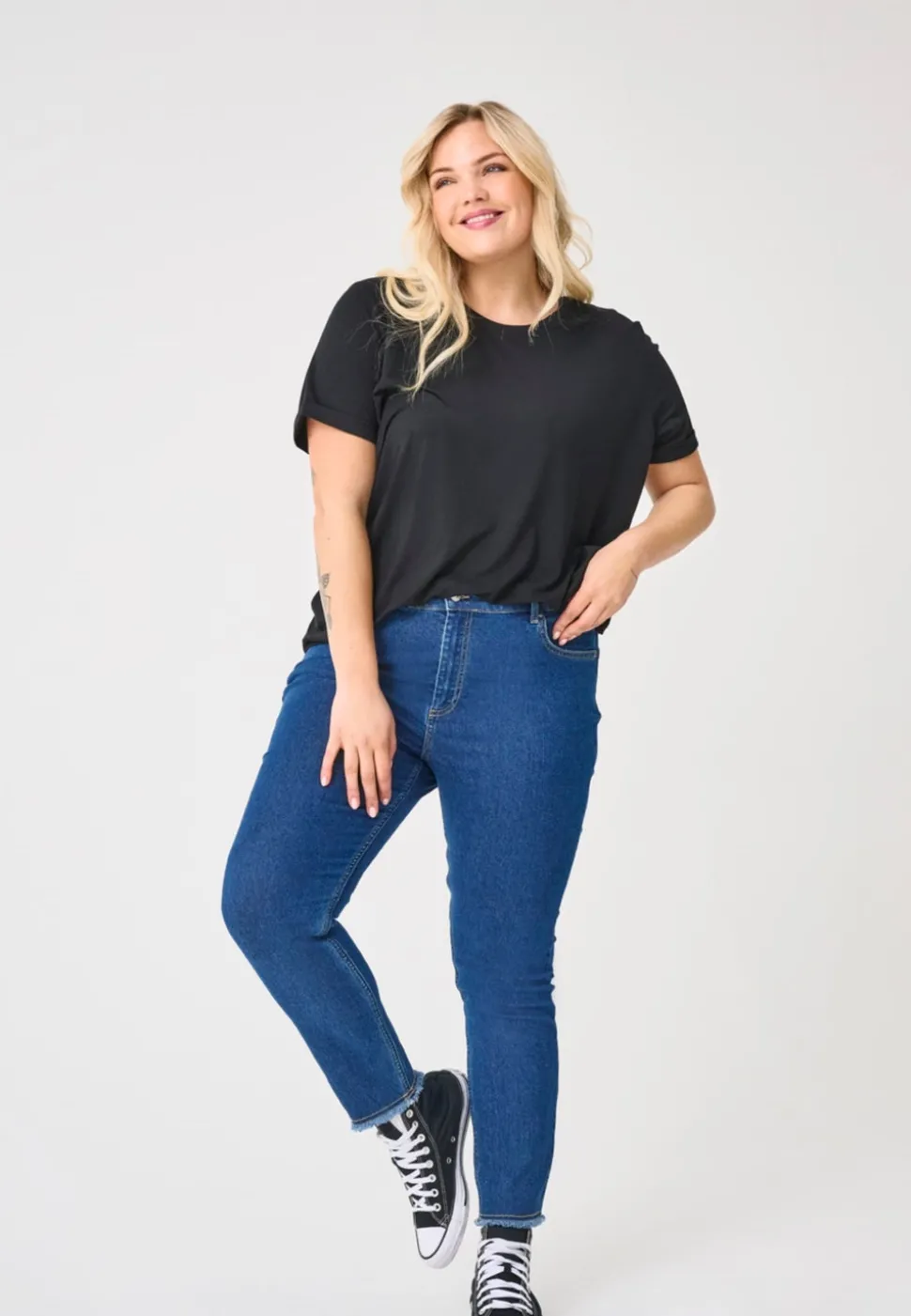 CARHUSH Middels høy midje Skinny Fit Ankellengde Jeans