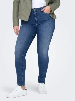 CARICONIC Høy midje Skinny Fit Ankellengde Jeans