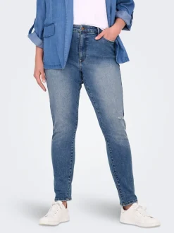 CARICONIC Høy midje Skinny Fit Ankellengde Jeans