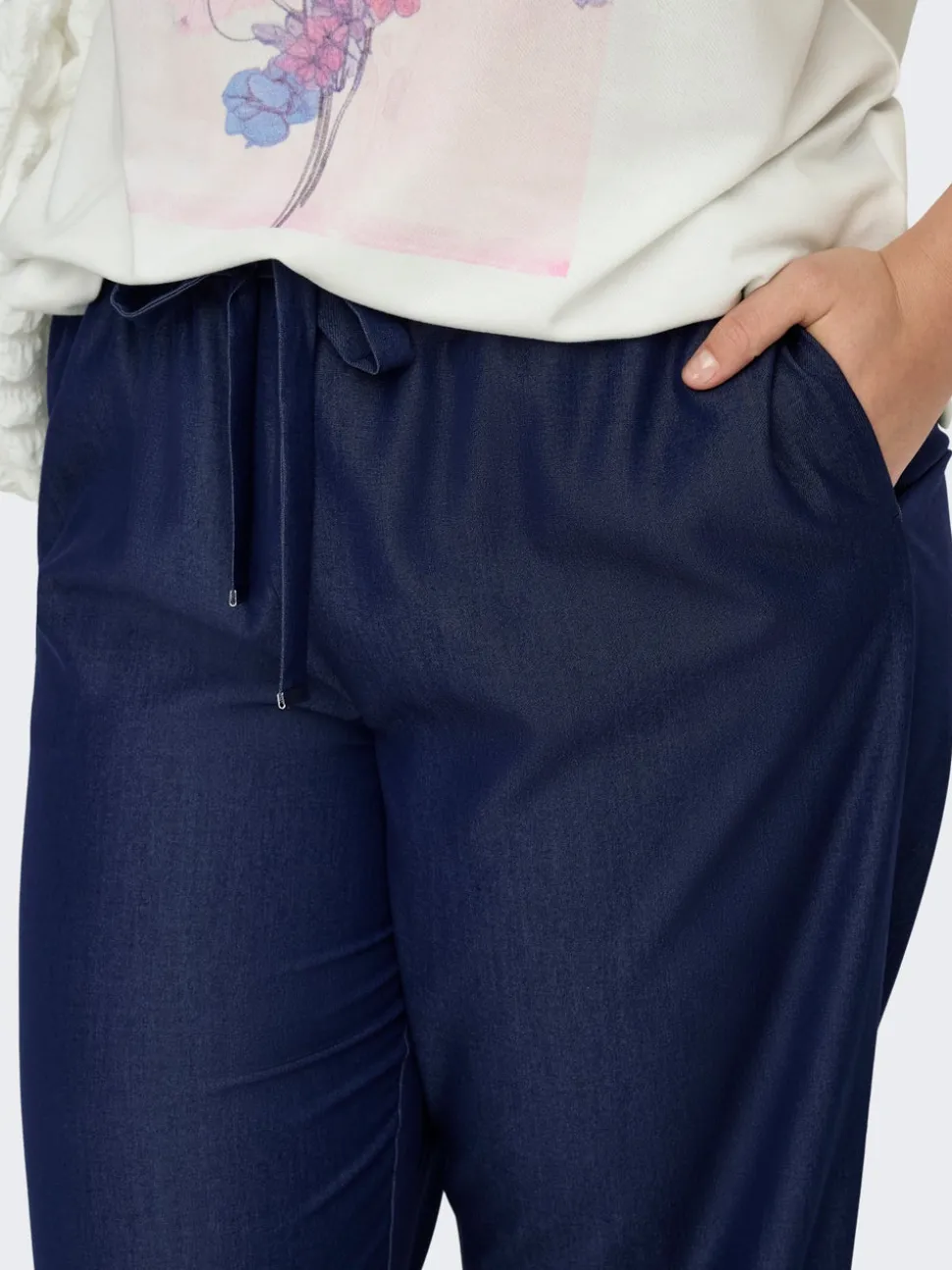 CARIRIA Wide Leg Fit Lin Bukser med vide ben