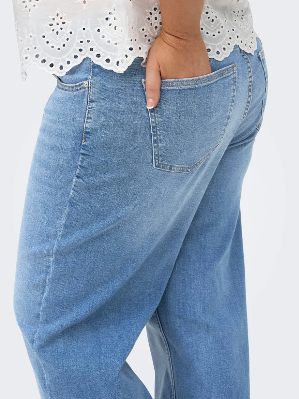 CARJULLES Lav midje Wide Leg Fit Jeans