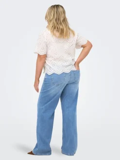 CARJULLES Lav midje Wide Leg Fit Jeans