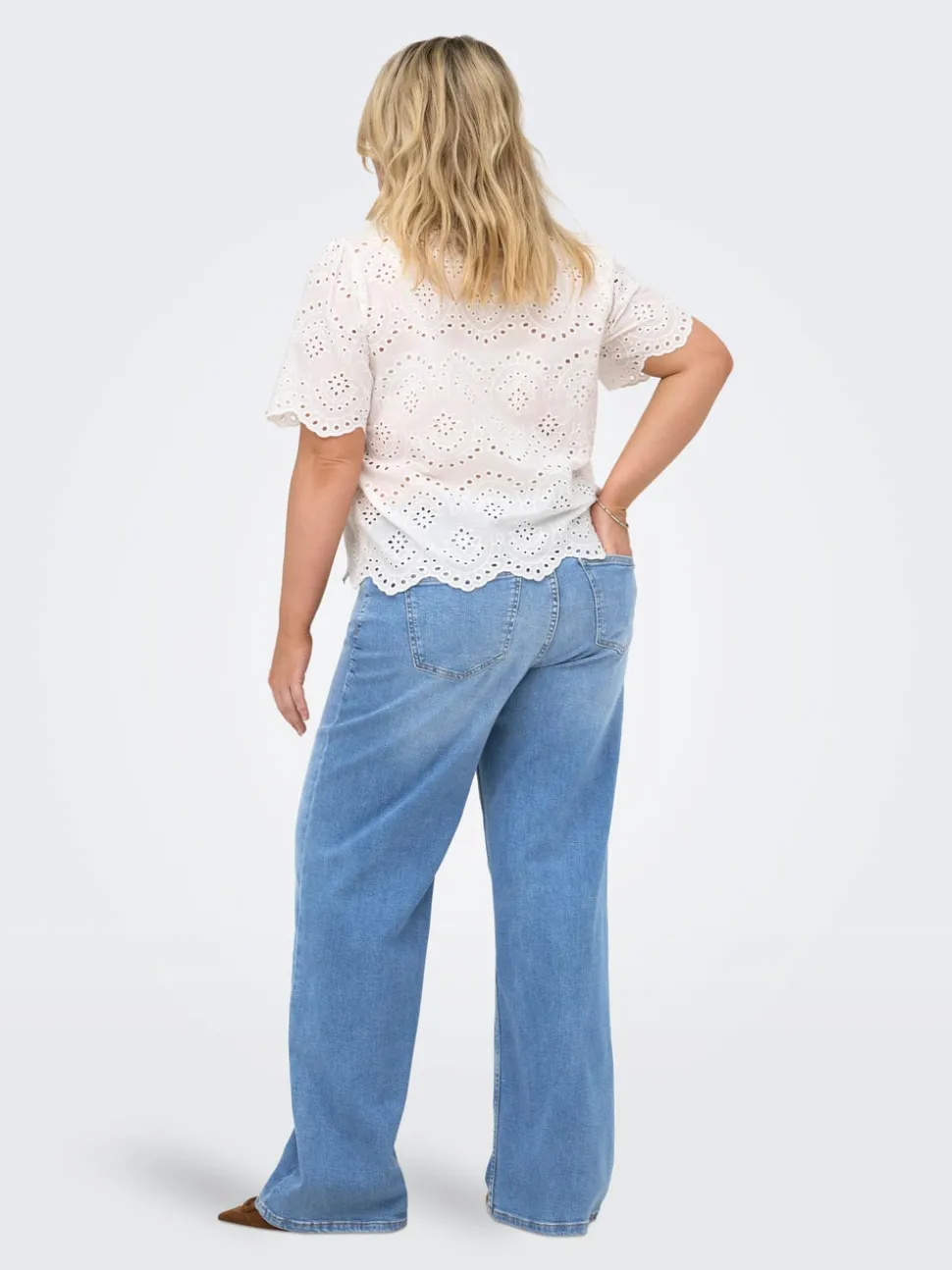 CARJULLES Lav midje Wide Leg Fit Jeans