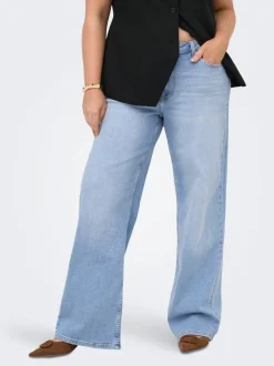 CARJULLES Middels høy midje Wide Leg Fit Jeans