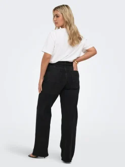CARJULLES Middels høy midje Wide Leg Fit Jeans