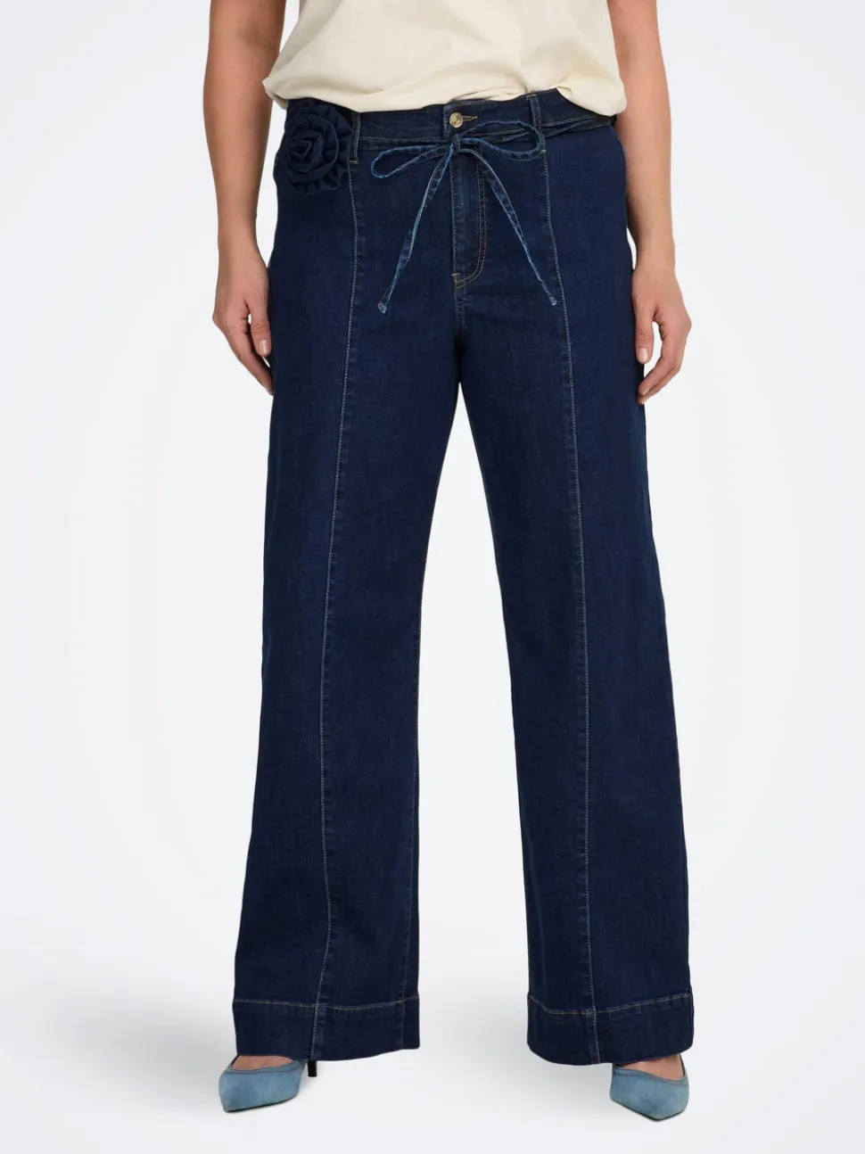 CARMADISON Høy midje Wide Leg Fit Jeans