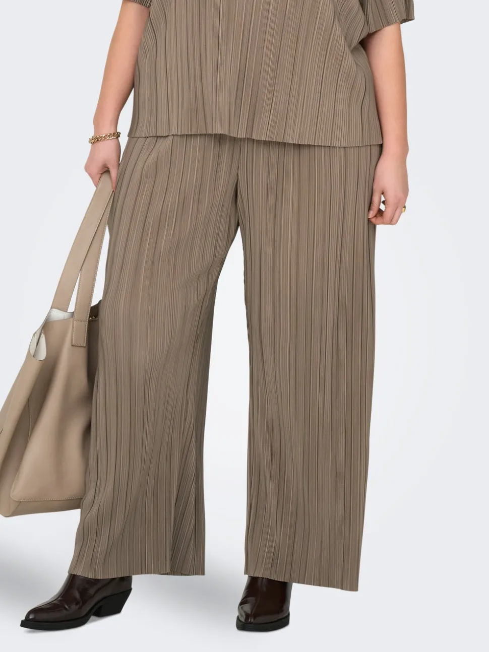 CARRAVENNA Regular Fit Plisserte bukser