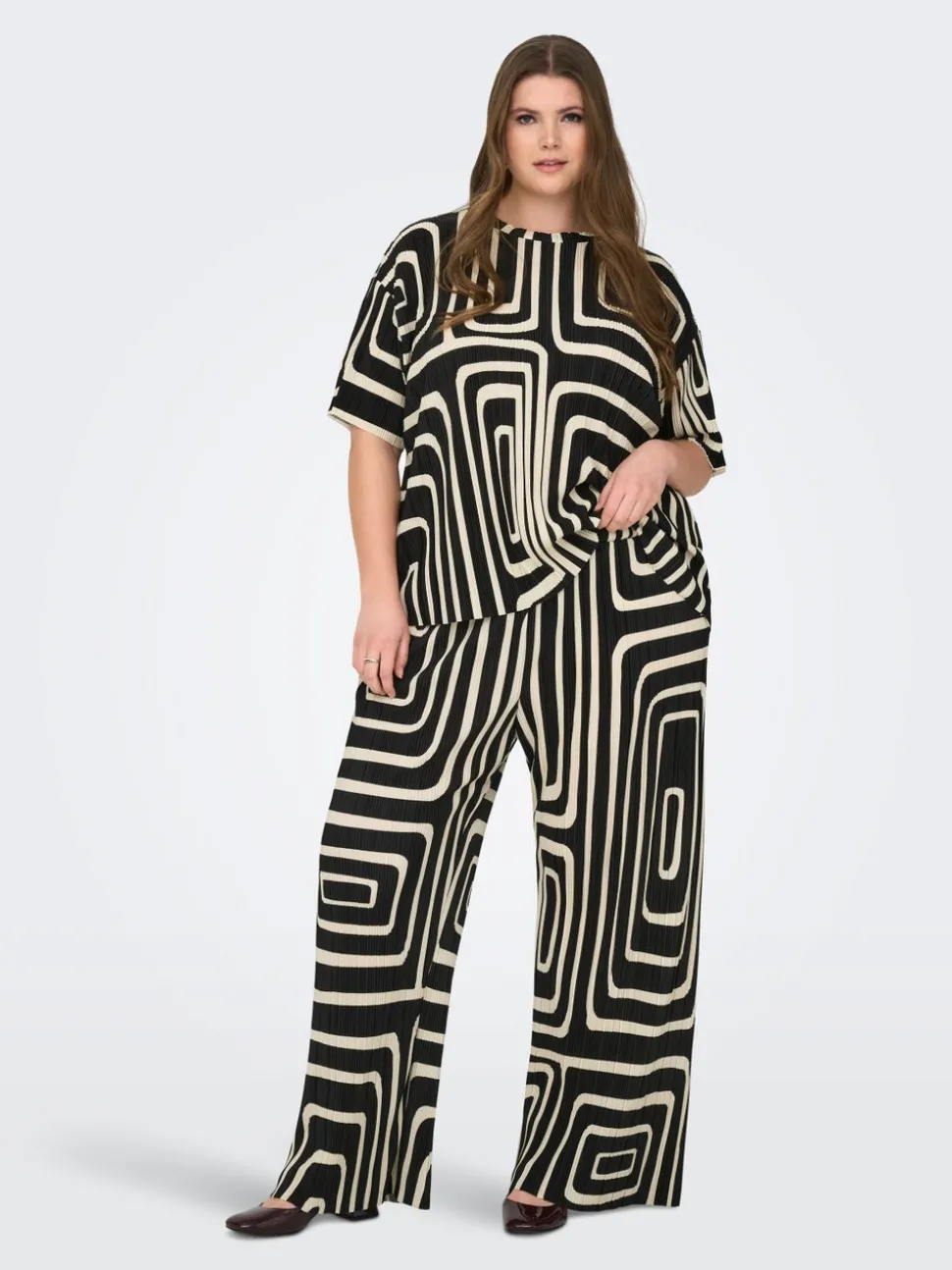 CARRAVENNA Regular Fit Plisserte bukser