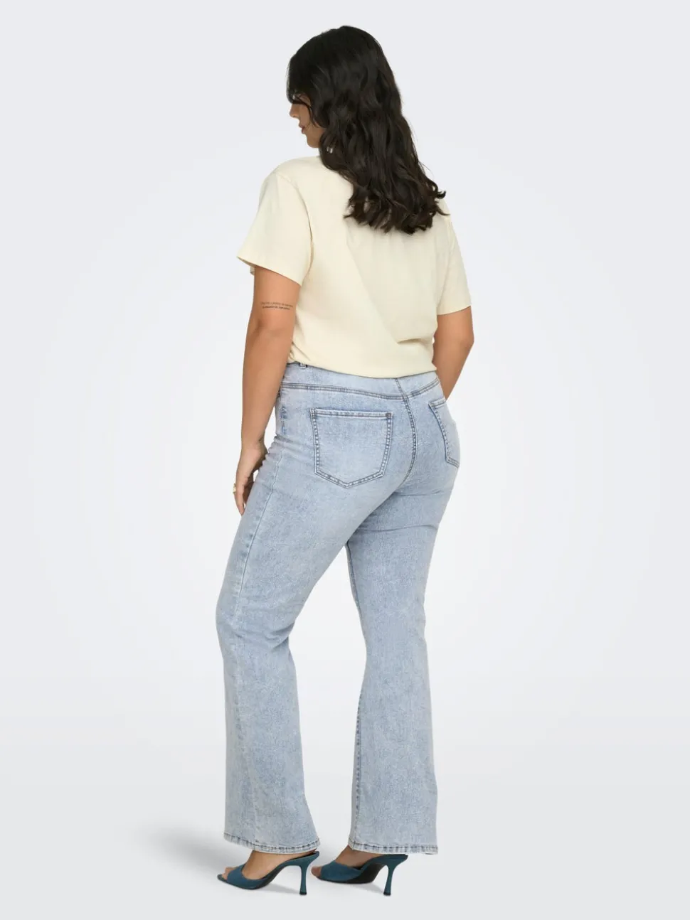 CARROSE Høy midje Retro Flared Fit Jeans