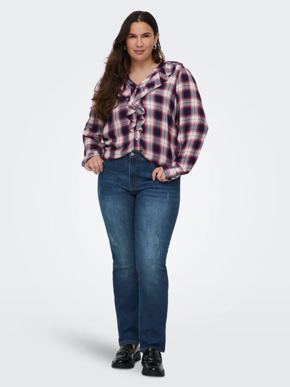 CARSALLY Middels høy midje Slim Fit Jeans