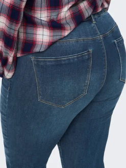 CARSALLY Middels høy midje Slim Fit Jeans