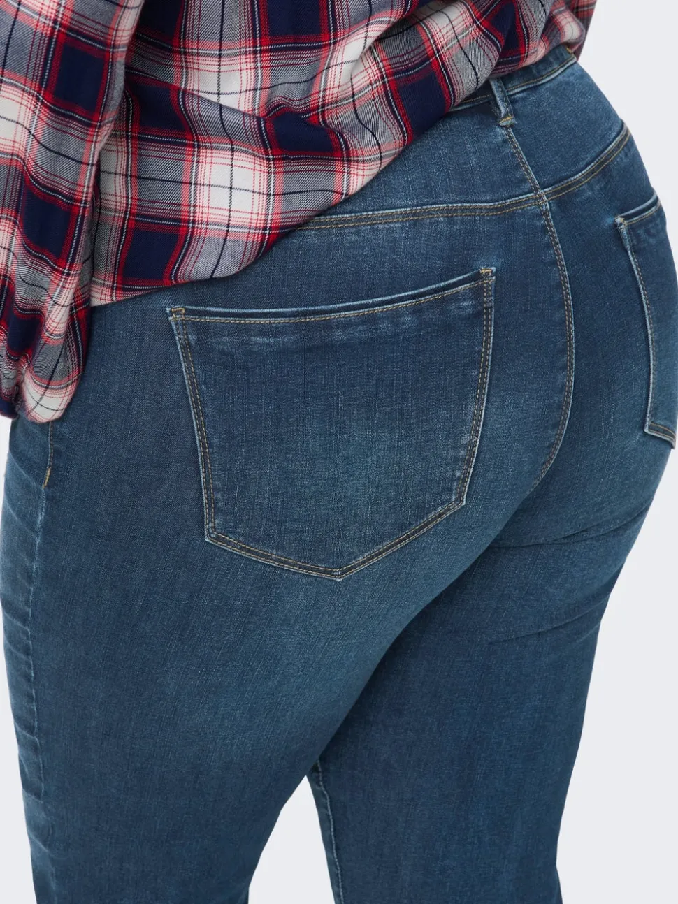 CARSALLY Middels høy midje Slim Fit Jeans
