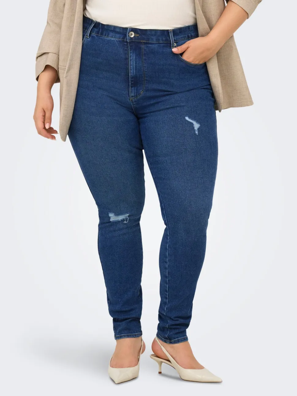 CARSNOW Høy midje Skinny Fit Jeans
