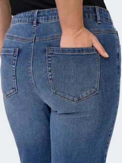 CARSNOW Høy midje Straight Fit Jeans