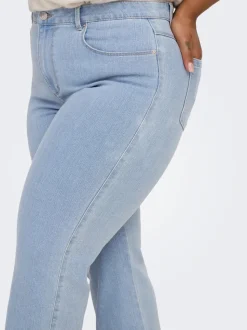 CARSNOW Høy midje Straight Fit Jeans
