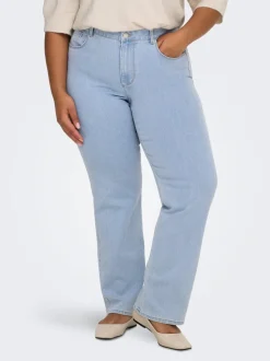 CARSNOW Høy midje Straight Fit Jeans