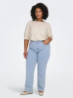 CARSNOW Høy midje Straight Fit Jeans