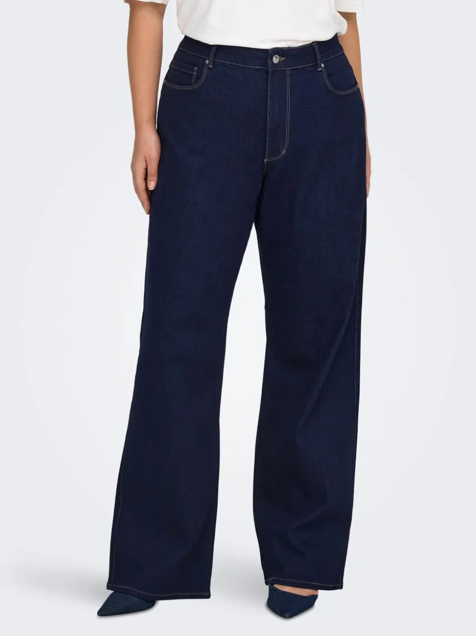CARSNOW Høy midje Wide Leg Fit Jeans