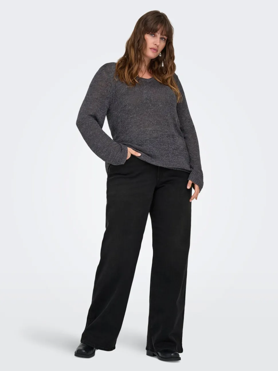 CARSNOW Høy midje Wide Leg Fit Jeans