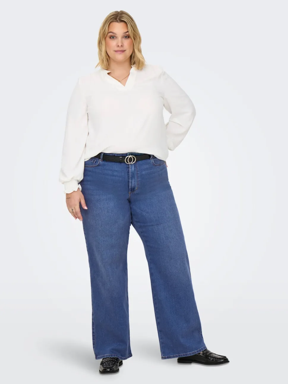 CARSNOW Høy midje Wide Leg Fit Jeans