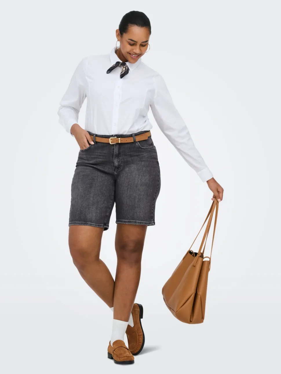 CARSONNY Høy midje Regular Fit Denimshorts