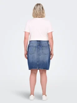 CARSTELLA Rhinestone Denimskjørt