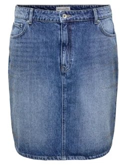 CARSTELLA Rhinestone Denimskjørt