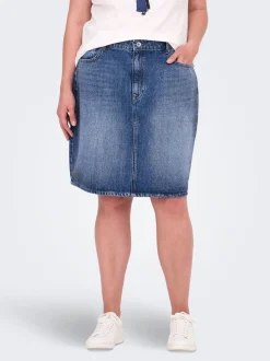 CARSTELLA Rhinestone Denimskjørt