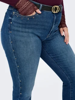 CARSUI Middels høy midje Slim Fit Ankellengde Jeans