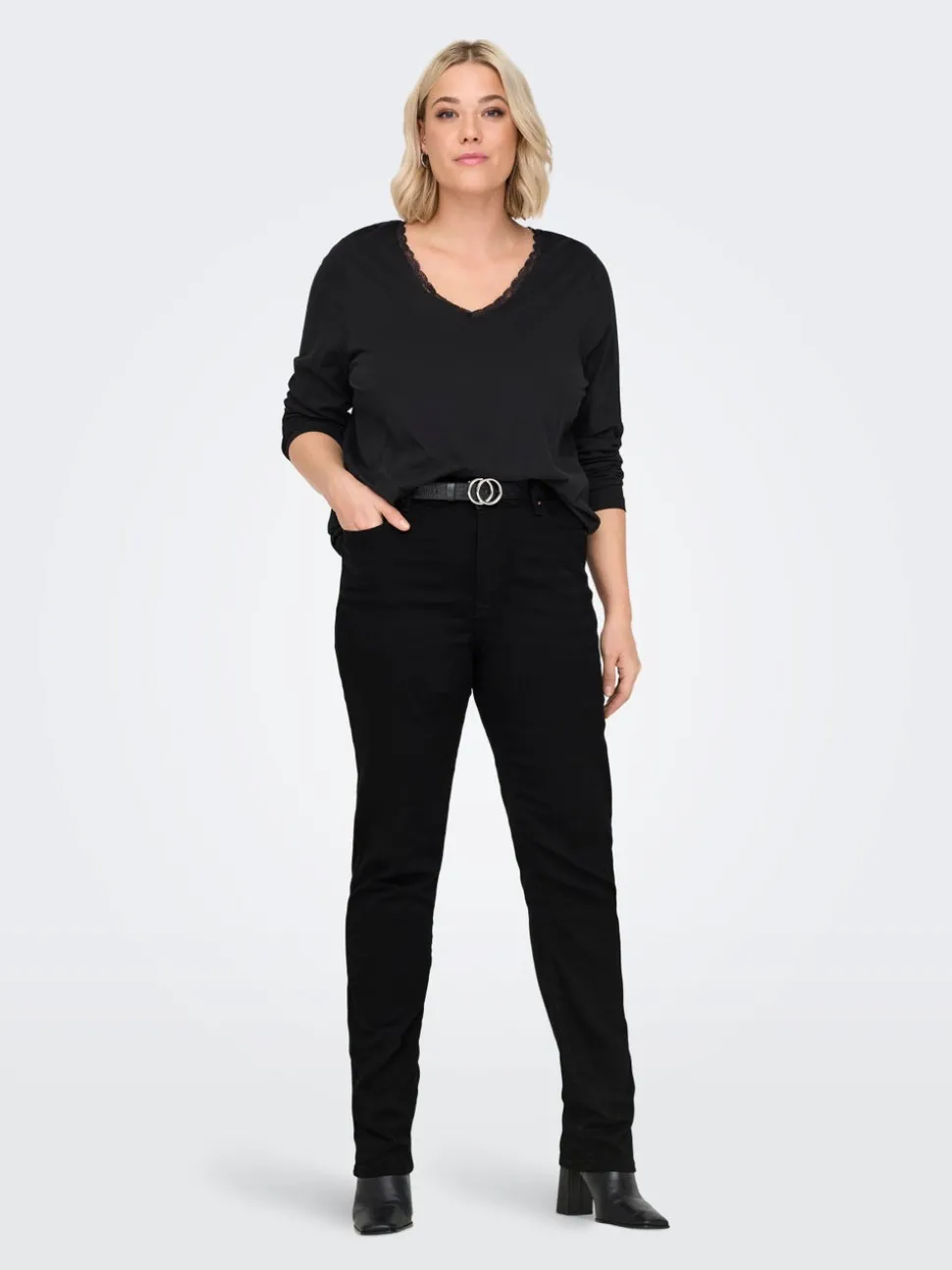 CARSUI Middels høy midje Slim Fit Jeans