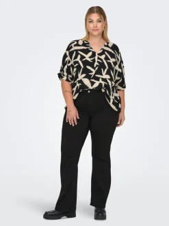 CARTHUNDER Middels høy midje Flared Fit Jeans